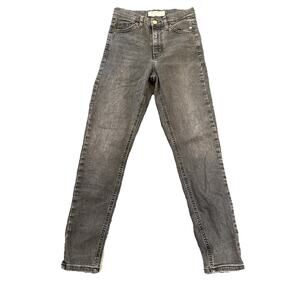Topshop-Womens Jeans Jamie-Black Denim Skinny W25 L30